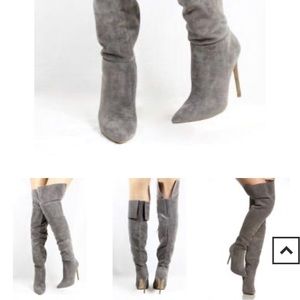 🔥Thigh High Grey Boits, Size 11